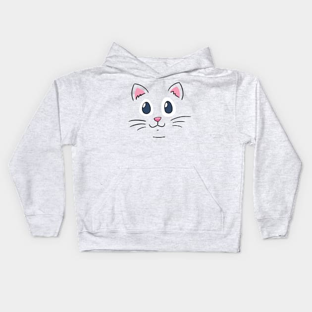 cat face mask and cartoon fashion Kids Hoodie by Midoart